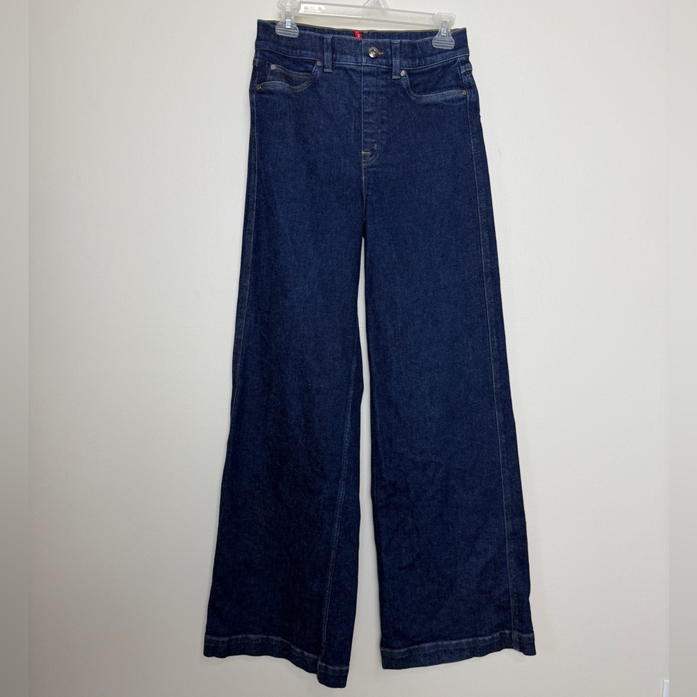 SPANXshape™ EveryWear High Rise Wide Leg Jeans - Poseidon Size M TALL - Picture 3 of 8